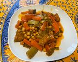 Une image de l'étape 24 de Mijoté de légumes aux pois chiches, tomate et épices.