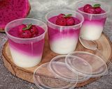 Foto langkah ke 5 dari resep Puding susu buah naga.