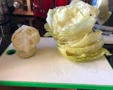 A picture of step 3 of Malfouf Mehcheh - stuffed cabbage rolls.