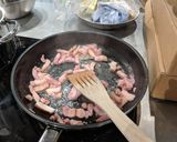 A picture of step 5 of Courgette & Pancetta Penne Carbonara.