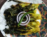 A picture of step 6 of Broccoli Leaves Bhaji.