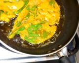 A picture of step 1 of Muri makha followed by spinach fry.