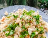 A picture of step 7 of Little Millet Paneer Rice.