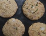 A picture of step 3 of Oats tikki chaat.