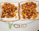 A picture of step 4 of Corn cheese open sandwich.
