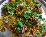 A picture of step 3 of Sev Puri.