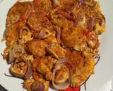 A picture of step 4 of Plantain fritata.