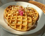 Hình bước làm 4 của món Bánh waffle mè đen