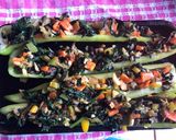 Foto del paso 5 de la receta: Ají relleno de espinaca con papas salteadas