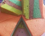 Foto langkah ke 8 dari resep Rainbow cake kukus.