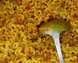 A picture of step 3 of Fried macaroni.