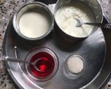 A picture of step 1 of Rose Lassi.