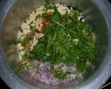 A picture of step 1 of Besan Pitha.