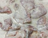 A picture of step 1 of Dahi Chicken.