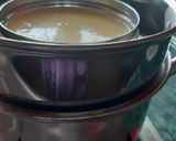 A picture of step 8 of Eggless Caramel Mango Pudding,Steamed, no bakeMango Pudding.