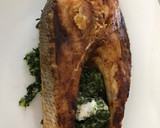 Foto del paso 7 de la receta: Rueda de róbalo a la plancha con espinacas a la crema