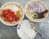 A picture of step 1 of Matar paneer curry.