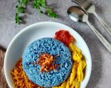 Foto langkah ke 4 dari resep Nasi Uduk Bunga Telang | Rice Cooker.