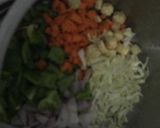 A picture of step 4 of Schezwan poha.