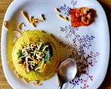 A picture of step 5 of Vidharbh style Upma.