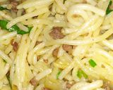 Foto langkah ke 7 dari resep Sphagetti Bolognese And Aglio Olio Dengan Daging Sapi Giling 😋.