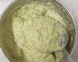 A picture of step 9 of PeanutsRice Triangles with Til chutney.