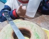 Foto langkah ke 7 dari resep Bolu pisang 🍌 panggang mix pandan.