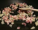 A picture of step 1 of Fresh pasta with asparagus and pancetta.