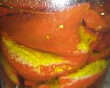 A picture of step 2 of Red Mirchi achar.