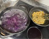 Foto del paso 2 de la receta: Espaguetis con gulas y lombarda