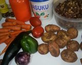 A picture of step 1 of Simple githeri with carrots and potatoes.