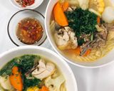 Hình bước làm 3 của món Súp gà nấu nui