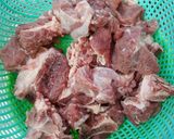 A picture of step 3 of Aalu gosht (mutton/beef).