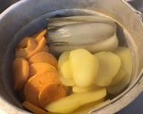 Une image de l'étape 8 de Blettes pommes de terre et patate douce au bœuf et oignon.