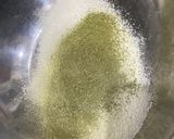 Hình bước làm 1 của món Match Chiffon CakeBánh bông lan trà xanh