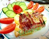Pas rețetă Cartofi cu șuncă și mozzarella la cuptor 2 fotografie