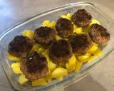 Fleischküchle-Kartoffel-Auflauf Rezeptschritt 6 Foto