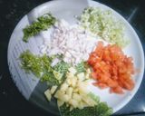 A picture of step 1 of Sprouted Moong Corn Chaat.