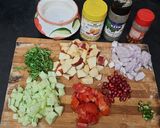 A picture of step 1 of Apple  Chatpata  mix veg  salad.