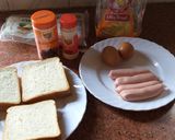 A picture of step 1 of French Toast Sausage Sandwich.