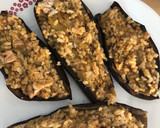 Foto del paso 6 de la receta: Berenjenas rellenas de arroz, atún y queso (en freidora de aire)