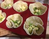 A picture of step 4 of Tortilla cups.