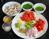 A picture of step 2 of Dhaba Style Spinach Mushroom 🍄‍🟫.