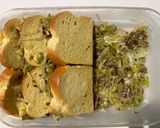 A picture of step 5 of Mushroom Bread Pudding.