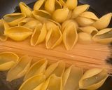 A picture of step 1 of Spaghetti and Jumbo Shells Stuffed with Beef (Spaghetti and Stuffed Shells).