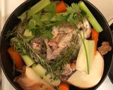 A picture of step 1 of Chicken stock.