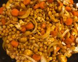 A picture of step 1 of Chickpea curry.