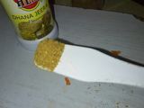 Spiced White runners beans in grated carrots