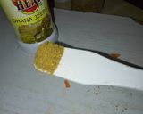A picture of step 2 of Spiced White runners beans in grated carrots.