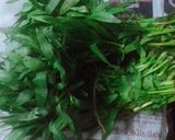 A picture of step 1 of Helencha Saag Bhaji (Stir Fried Buffalo Spinach).